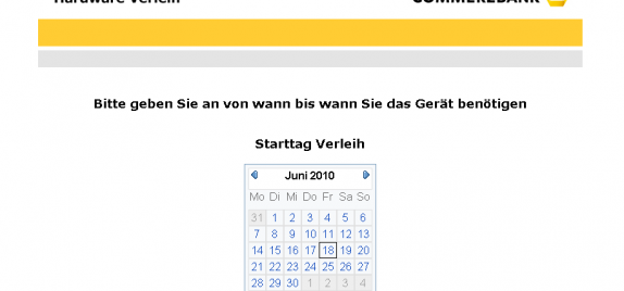 Commerzbank Hardware Verleih